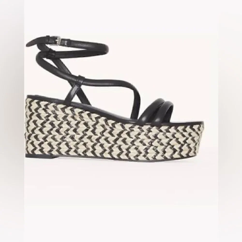 Rebecca Minkoff Josefia Platform Wedge Sandal espadrilles in Black & White 8